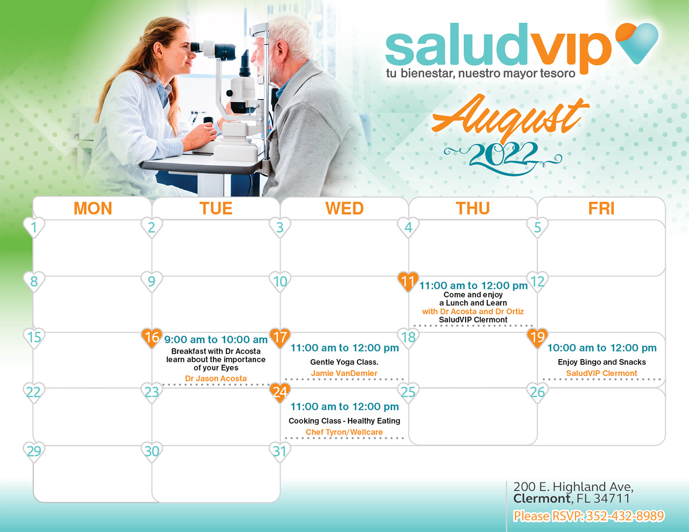 Patients Activities August 2022 - SaludVIP Clermont
