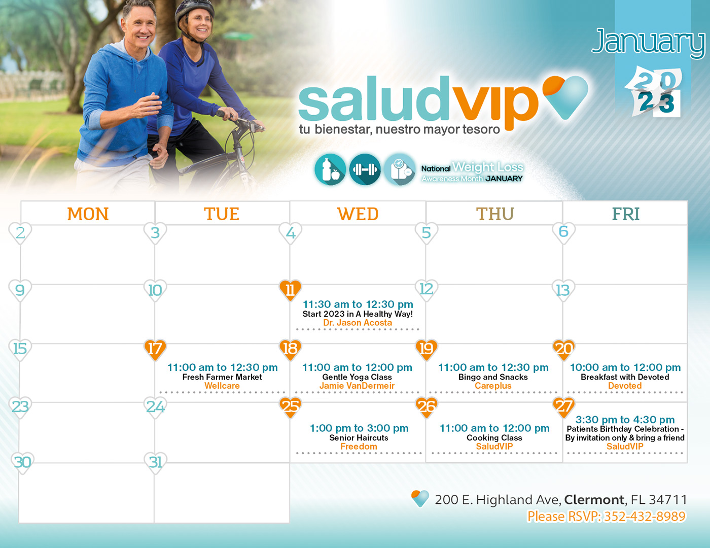 Patients Activities January  2023 - SaludVIP Clermont